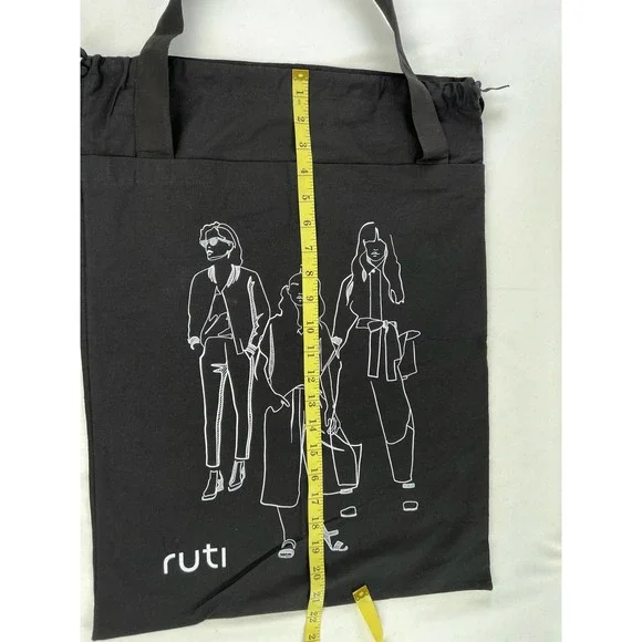 Ruti Drawstring Top Handle Bag Black - Picture 8 of 9